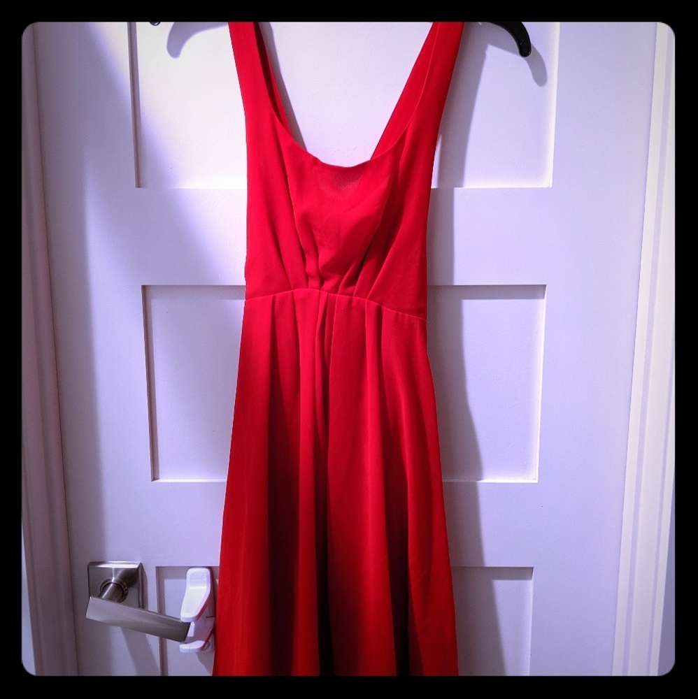 Red mini dress